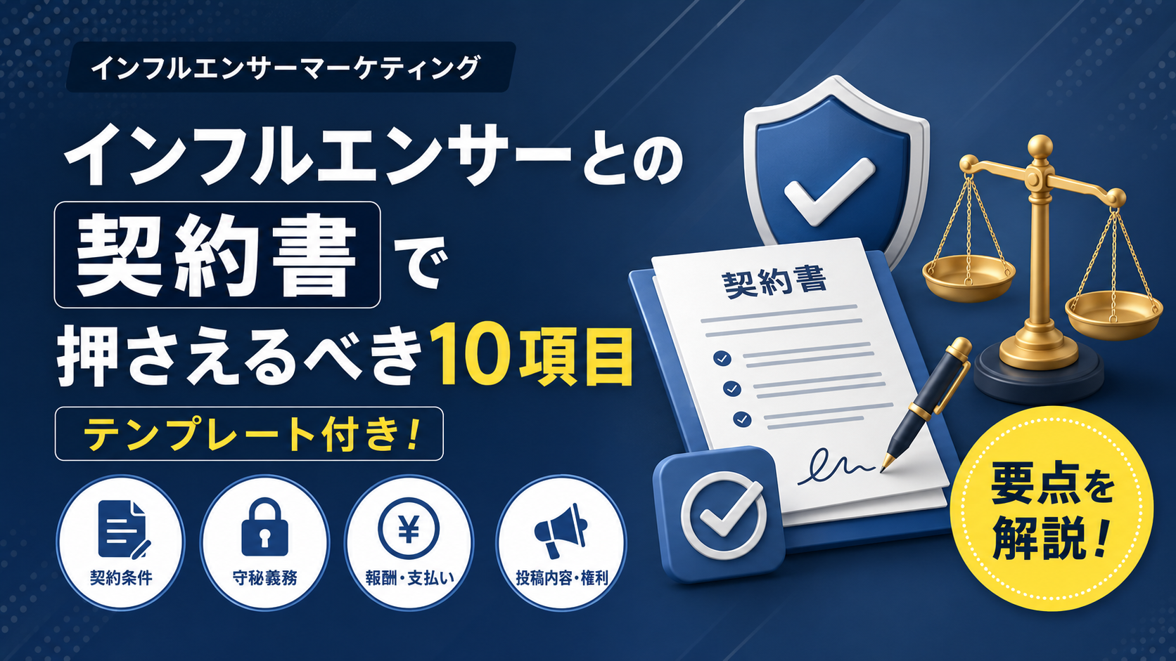 インフルエンサー契約書の必須10項目